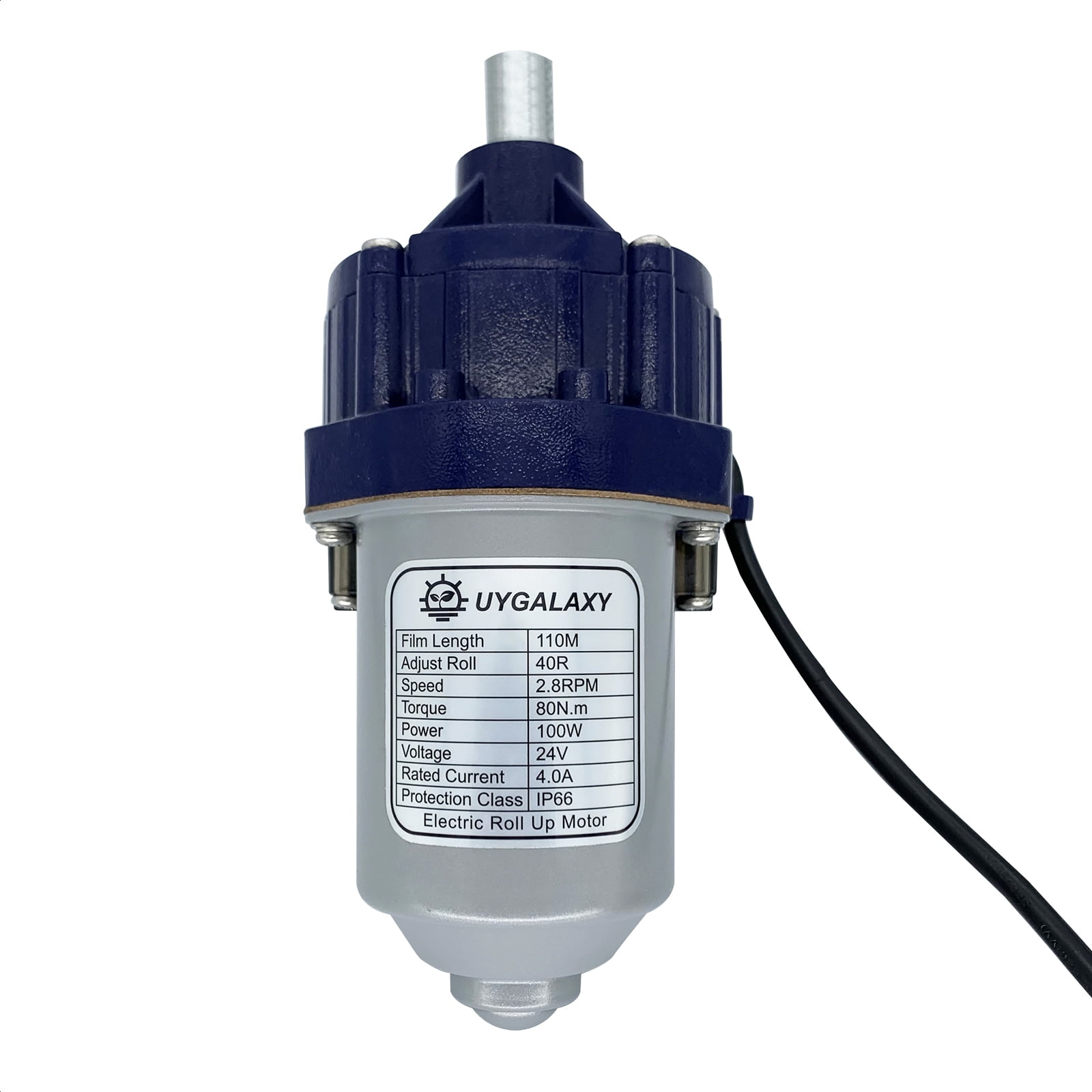 UYGALAXY 100W Greenhouse Film Roll Up Side Motor 1 3/8" Roll Bar Adapter + Precise Bearing Climber for Greenhouse Automatic Ventilation (with Creeper)