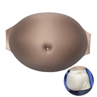 Roanyer Fake Silicone Twins Pregnant Belly Artificial Baby Tummy Belly for  Cos