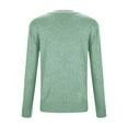 thumbnail image 2 of YAYUBA Women Cotton Knitted Sweater Temperament Crew Neck Top Breathable Versatile Pullover Winter Sweaters,Green,XXXL, 2 of 5