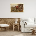 thumbnail image 3 of Stupell Industries Vintage Hunting Party Dogs People Painting Gold Floater Framed Canvas Art Print Wall Art, 31 x 21, 3 of 10