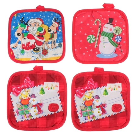 

4pcs Creative Christmas Party Cup Pads Creative Insulation Home Coasters (Random Color)