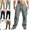 Dark Gray, variant on Xzbqbs Pants for Men Cotton Linen Cargo Pants Casual Elastic Waist Drawstring Pants Loose Fit Summer Beach Yoga Travel Work Pants