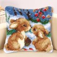 thumbnail image 4 of 2 unids set kits de pestillo Macarena funda de almohada para sofá funda de cojín conejo caballo 17X17 pulgadas, 4 of 8