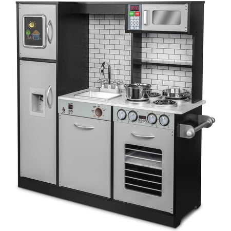 Lil  Jumbl Pretend Wooden Play Kitchen Set for Kids with Realistic Sound and Pots & Pan price history on PriceWatchPro