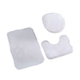 thumbnail image 1 of Bewildely Alfombrilla para tapa de inodoro duradera de 3 piezas, suave y duradera, para diario, alfombrilla para inodoro contorneada en forma de Juegos de accesorios de baño Blanco, 1 of 6