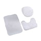 thumbnail image 1 of Kearding Juego de alfombrillas de baño suaves, 3 pack/lote, cómodas y antideslizantes, alfombrilla de baño contorneada en forma de U Juegos de accesorios de baño Blanco, 1 of 6