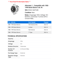 thumbnail image 2 of Alternator 1 - Compatible with 1988 - 1990 Buick Electra 3.8L V6 - Autopart Premium, 2 of 2