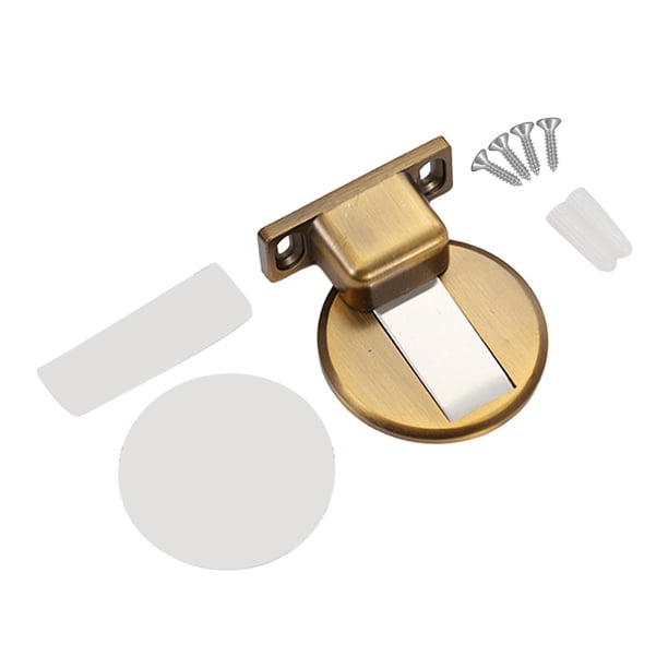 Tope de puerta con succión de suelo, aleación de zinc, compacto, magnético, amortiguador de puerta Bronce amarillo