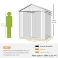 thumbnail image 3 of Outsunny 6' x 4.5' Lockable Outdoor Storage Shed with Double Doors Vent, 3 of 10