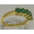 thumbnail image 4 of LBG British Made 10k Yellow Gold Natural Emerald Womens Eternity Ring - 33 size options - Size 11.5, 4 of 8