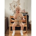 thumbnail image 6 of BemeyourBBs Baby Boy Summer Clothes Infant Baby Boys Fishing Outfit Newborn Baby Boy Hospital Going Home Outfit Ribbed Romper Short Sleeve Newest Fishing Buddy Letter Print Jumpsuit with Hat, 6 of 9