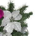 thumbnail image 2 of Northlight 24" Pre-Decorated Pink Ball Ornament and Poinsettia Artificial Christmas Teardrop Swag -, 2 of 3