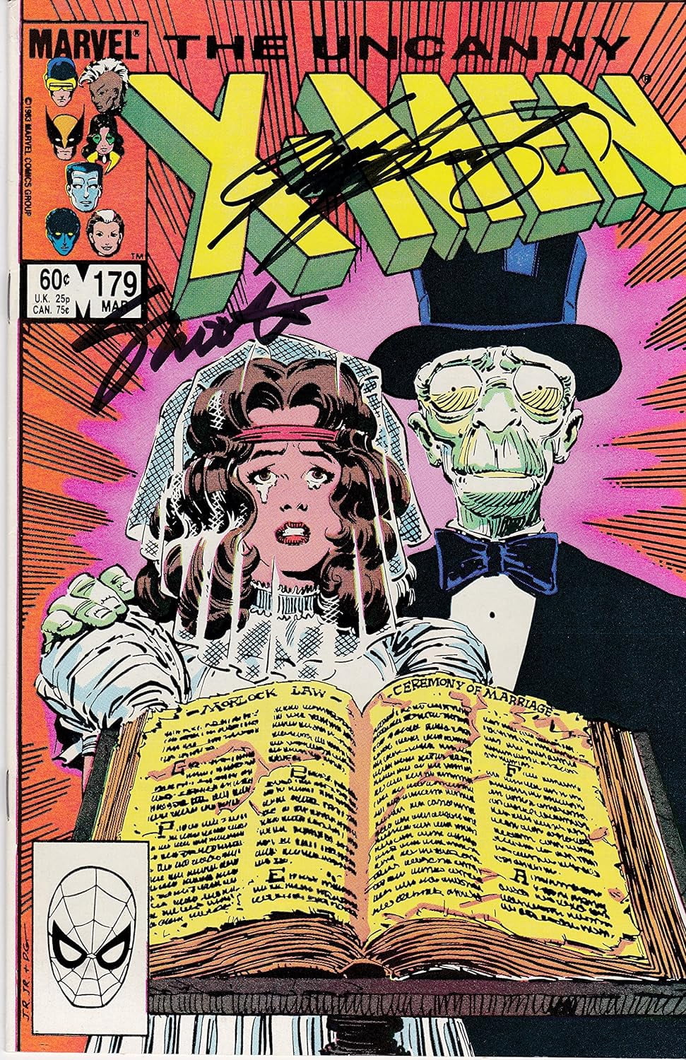 Uncanny X-Men #179 Signed Jim Shooter and Chris Claremont