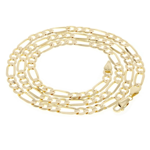 "14k Yellow Gold Figaro Chain Necklace 20"" 5.3mm 17.3 grams - 20""" - 20"