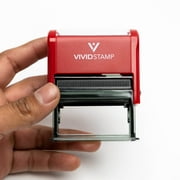 Precision and Convenience: Vivid Stamp Posted Self Inking Rubber Stamp (Red Ink) - Medium
