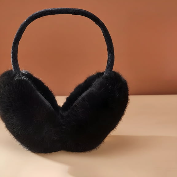 TELOLY Winter Earmuffs Winter Warm Ear Muff Cute Furry Ear Warmers Foldable Ear Covers Antifreeze Ear Caps Ear Protection for Cold Weather