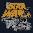 thumbnail image 2 of Men's Star Wars Millennium Falcon Heated Chase Pull Over Hoodie Navy Blue Small, 2 of 4