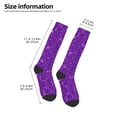 thumbnail image 2 of Naloa Purple Glitter Thigh High Socks Extra Long Stretchy Sock Women Over Knee High Opaque Stocking Daily Wear, 2 of 6