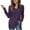 Purple, variant on Fnooota Women's Sweatshirt, Loose Casual Knitted Crew Neck Long Sleeve Plus Size Coffee ,M
