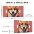 thumbnail image 3 of corgi cute Switch Cover Decorative Wall Plate / 4-Gang 4-Toggle / Standard Size 4.5x8 in, 3 of 5