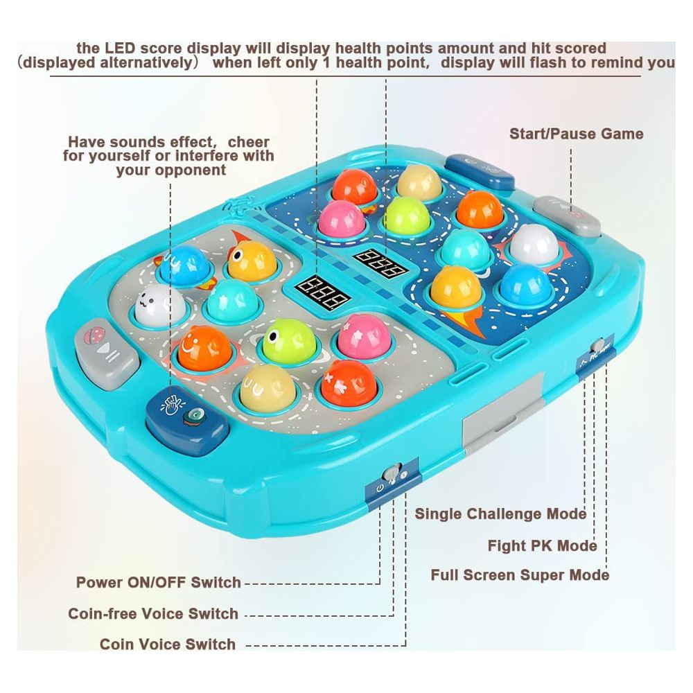 Pounding Toy,Toys for 5 Year Old Boys,Hammer Toy,Interactive Educational Toys,Early Developmental Toys for Kids, PK Mode for 2 Kids,Large Size, with Light and Sound