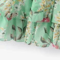 thumbnail image 5 of PatPat Girls Summer Dress Toddler Girl Floral Dresses Chiffon Layered Princess Sundress, Green,4-5 Years, 5 of 6