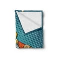 thumbnail image 2 of Astronaut Soft Flannel Fleece Blanket, Retro Inspired Space Lady with Purse on a Chair Girl Power Womens Day, Cozy Plush for Indoor and Outdoor Use, 60" x 80", Petrol Blue Multicolor, by Ambesonne, 2 of 5