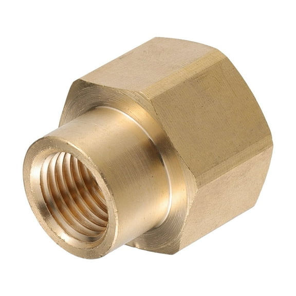 Unique Bargains Pressure Washer Connector Fitting M22x1.5 to M14x1.5 Female Adapter Brass Hose Connector Copper Tone