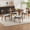 3: Chair: Mint & Table: Walnut, variant on Harper & Bright Designs Small Space Dining Set for 4, 5 Pieces Rectangular Solid Wood Table Set with 4 Upholstered Chairs for Kitchen, Light beige,White Oak