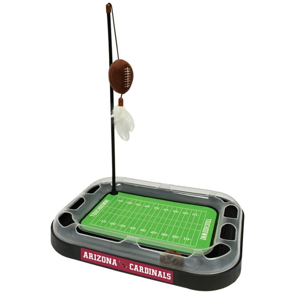 Pets First NFL Cat Scratcher Toy with Catnip Plush & Feather Cat Toy 6-in-1 Kitty Toy Arizona Cardinals