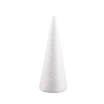 IMIKEYA Craft White Foam Christmas Cone Ornaments for Decoration 2Pcs