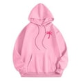 thumbnail image 6 of felwors Oversized Puff Graphic Hoodies for Teens & Young Adults - Trendy Cute Preppy Y2K Long Sleeve Sweatshirts with Pockets(Pink, XXXL), 6 of 7