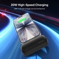 thumbnail image 6 of Kuulaa 5000mAh Mini Power Bank with Built-in Plug, 20W PD Fast Charging, LCD Display & Pass-Through Compatible for iPhone 17/16/15, Samsung S24/S23 & Android, 6 of 10