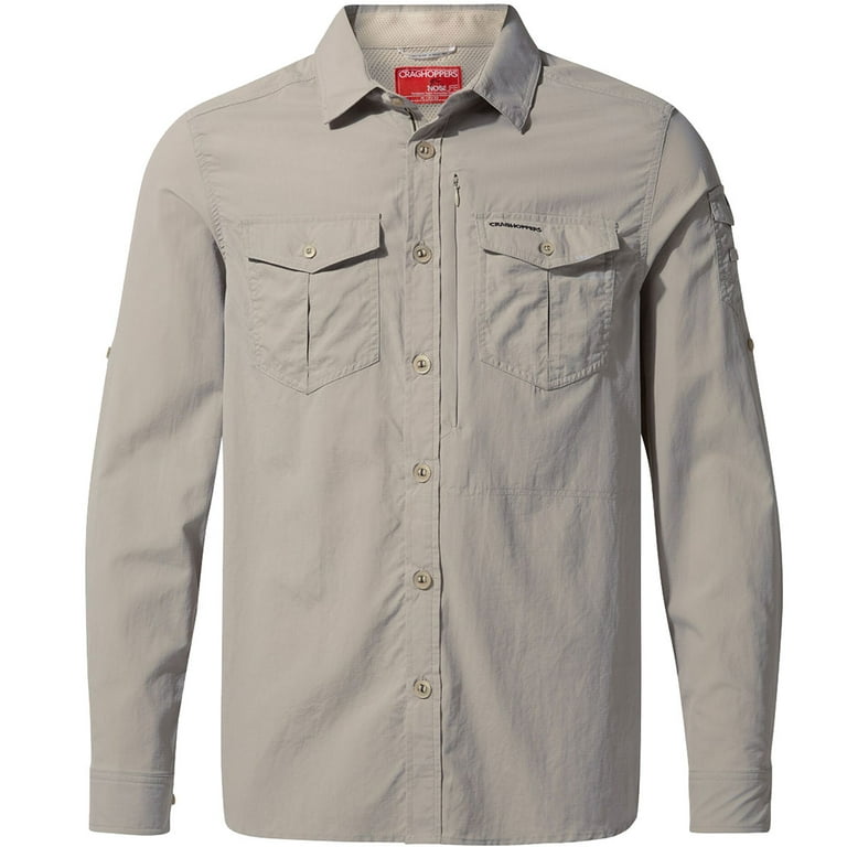 Chemise Craghoppers Insect Shield Nosilife Homme – Manches Longues – Bleu – Taille L