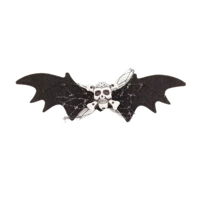 2 pinzas para el pelo de calavera y murciélago, pinzas para el pelo con borde, aptas para fiestas de cosplay, Hallowmas, pasadores para el pelo de Halloween, accesorios para el pelo de disfr