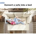 thumbnail image 5 of Betisef Sleeper Soft Bed,Pull Out Couch Bed with Storage Chaise,Iron Frame Soft Futon Sofa,Convertible Sleeper Couch for Living Room/Apartment/Office. (Corduroy L-Shape, Beige), 5 of 5