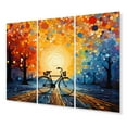 thumbnail image 2 of Designart "Bicycle Harmonious Pedals Painting I" Transportation Art Living Room Set, 2 of 5