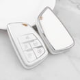 thumbnail image 3 of for Chevy Key Fob Cover with Leather Keychain Soft TPU Key Case Shell Holder Fits for Chevrolet 2021 2022 2023 2024 Suburban Tahoe Silverado 1500, for GMC Yukon Sierra 5 Button, 3 of 6