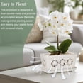 thumbnail image 4 of Ceramic orchid pot, 10 Inch orchid pots with holes, premium thickened handmade glazed pot for orchidaceae plants, indoor outdoor decorative flower pots for easy repotting, 4 of 6