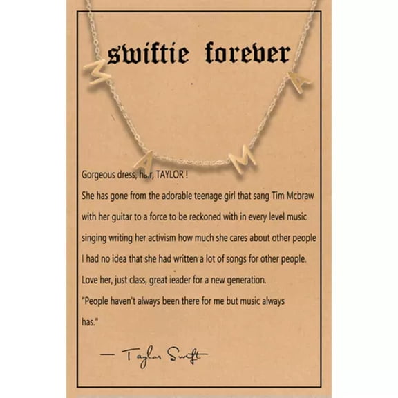 HOOUN Stainless Steel Mama Letters Necklace Mother's Day Mom Pendant Chain Women Gifts-Gold