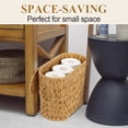 thumbnail image 6 of Vorfor Toilet Paper Storage Basket with Lid, Water Hyacinth Toilet Paper Holder Holds Up to 6 Mega Rolls, Home Bathroom Decor Organizer, 6 of 11