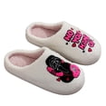 thumbnail image 5 of ZELAND Halloween "Scream" Ghostface Skull Plush House Slippers for Couples - Men's & Women's Warm, Thick-Sole Cotton Indoor Shoes, 5 of 5