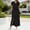 Black, variant on Lutiedan Womens 2 Piece Long Skirt Sets V Neck Short Sleeve Tops and Side Slit Stretchy Drawstring Skirt Set Summer Casual Vacation Outfits