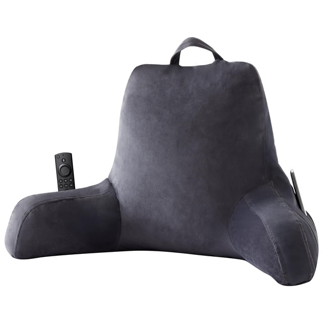 Almohada trasera IPYNBAP para cama y sentado con espuma viscoelástica gris