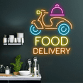 thumbnail image 2 of Glowneon Food Delivery Neon Signs, Fast Food Restaurant Decor, 2 of 4