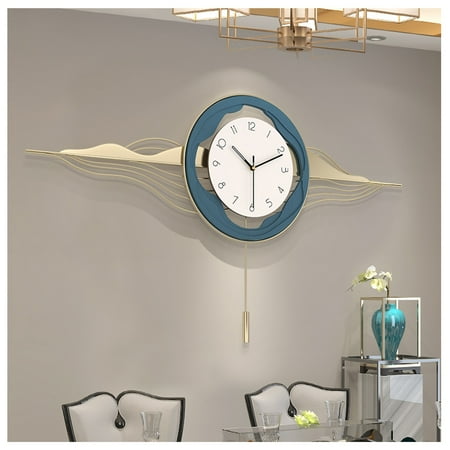 Large Modern Decorative Wall Clock, Modern Simple Mute Wall Clock Wall Decoration for Living Room Bedroom Hotel Porch