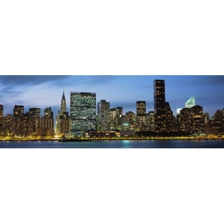 Manhattan NYC New York City New York State USA Canvas Art - Panoramic Images (18 x