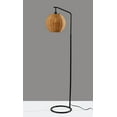thumbnail image 2 of Adesso Maeve 60" Decorative Floor Lamp with Brown Rattan Globe Shade, 2 of 5