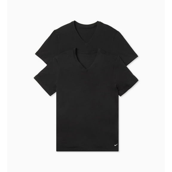 Men's Nike KE1004 Everyday Cotton V-Neck T-Shirts - 2 Pack