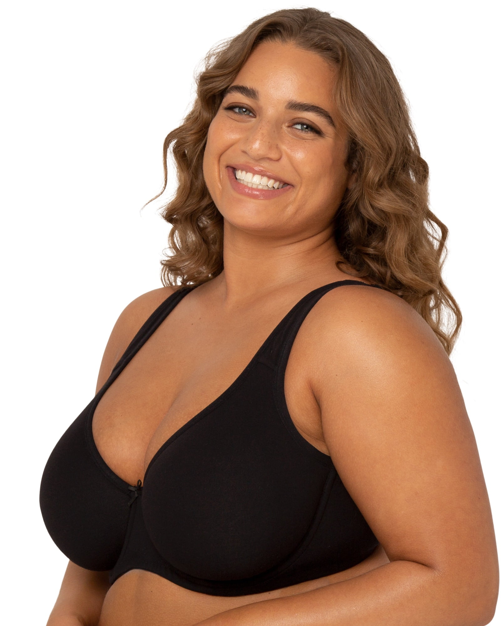 Fruit of the Loom Women's Fit for Me Collection: 2-Pack Plus-Size Unlined Underwire Bra-Cotton Comfort & Pinch-Free Straps